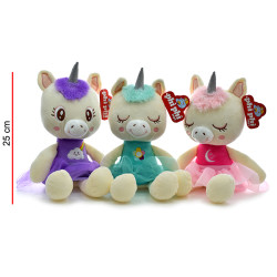 PELUCHE UNICORNIO 25CM 1640