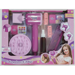 SET SECADOR DE PELO A PILA C/ACCES TINY 55677